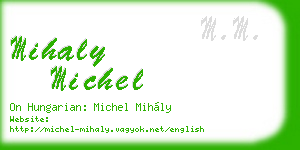 mihaly michel business card