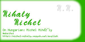 mihaly michel business card